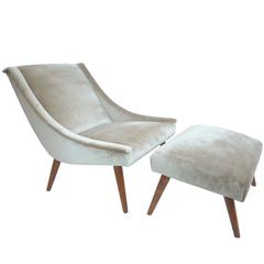 1960s Adrian Pearsall Lounge Chair with Ottoman