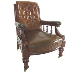 Victorian English Leather Armchair