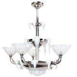 Grand French Art Deco Chandelier by Petitot