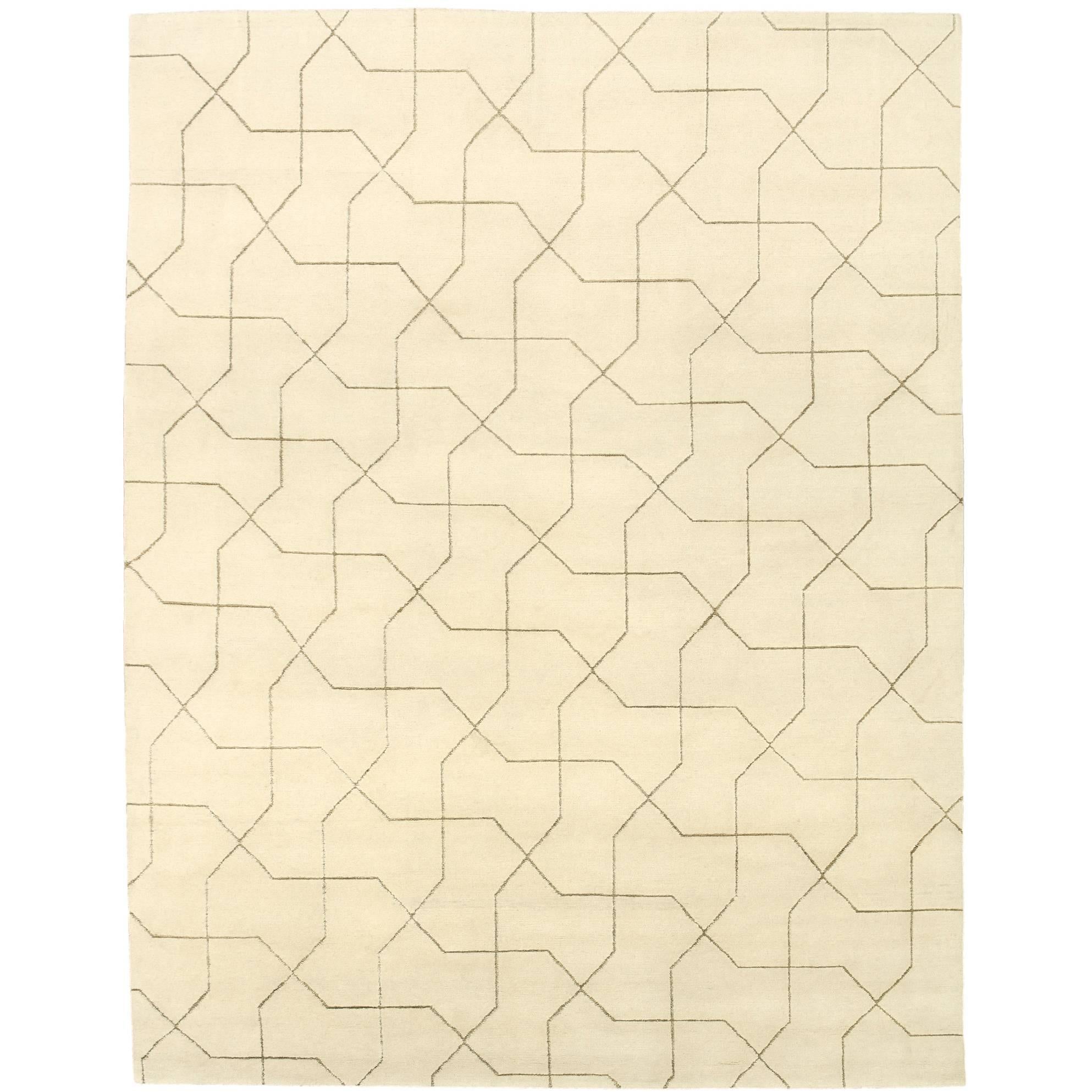 Tapis contemporain en forme de nœud papillon