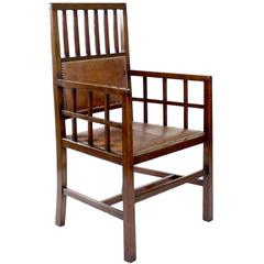 Mahogany Arts & Crafts Elbow Chair