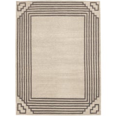 Contemporary 'Deco Border' Carpet
