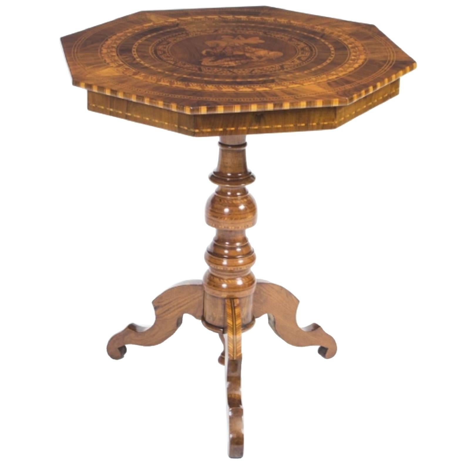 Antique Sorrento Occasional Table, circa 1860