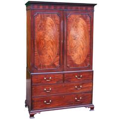 Antique Georgian Mahogany Linen Press 6
