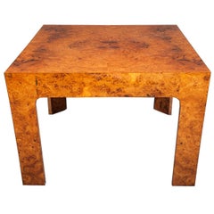 Art Deco Burl Wood Side Table