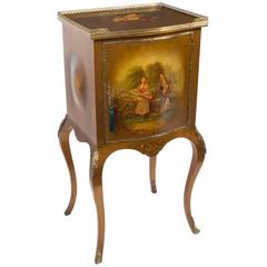 Early 20th Century French Vernis Martin Music Cabinet