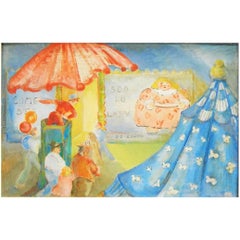 "500 LB Lady", colorata e affascinante scena di carnevale WPA di Lincoln