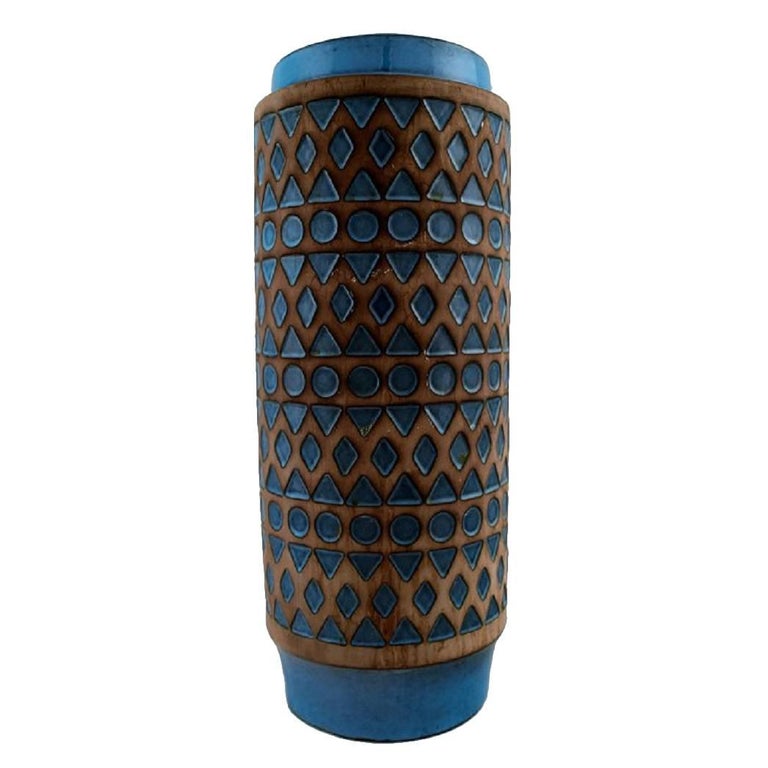 Mari Simmulson for Upsala-Ekeby Large Ceramic Floor Vase at 1stDibs