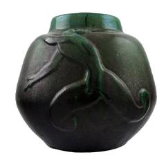 Motala Pottery, Sweden, 1940s, Large Art Deco Ceramic Vase