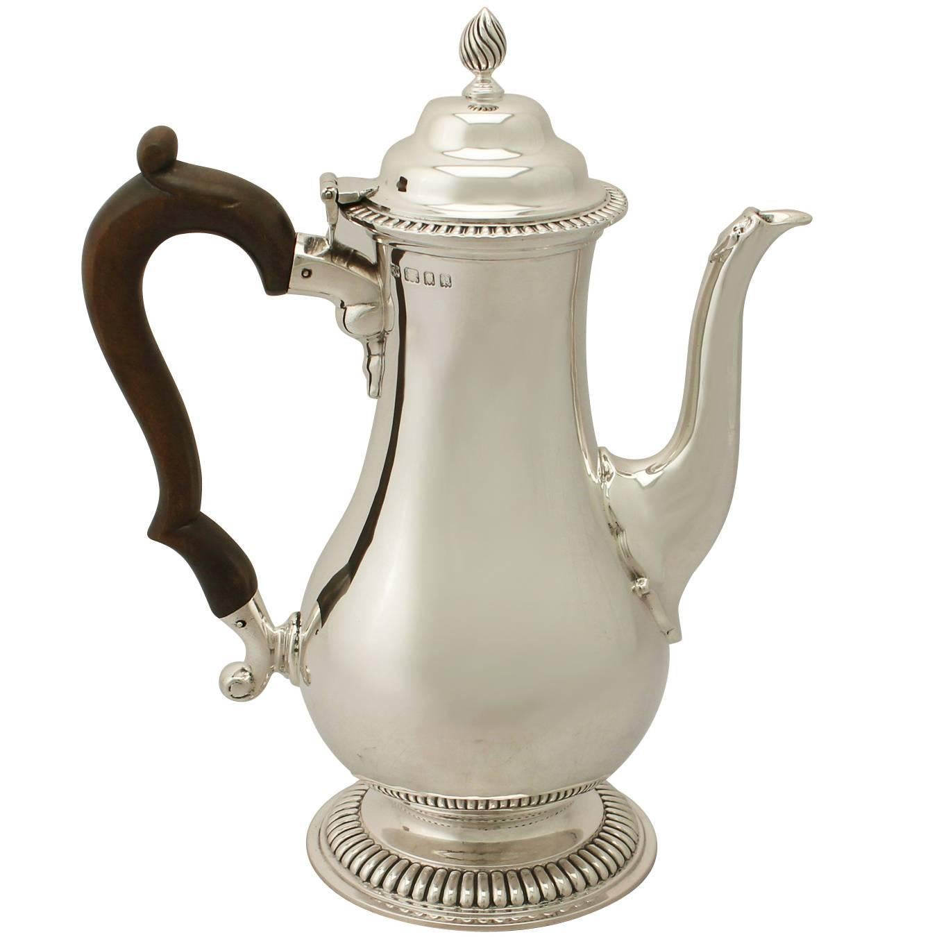 Sterling Silver Coffee Pot by Richard Comyns, George III Style, Antique