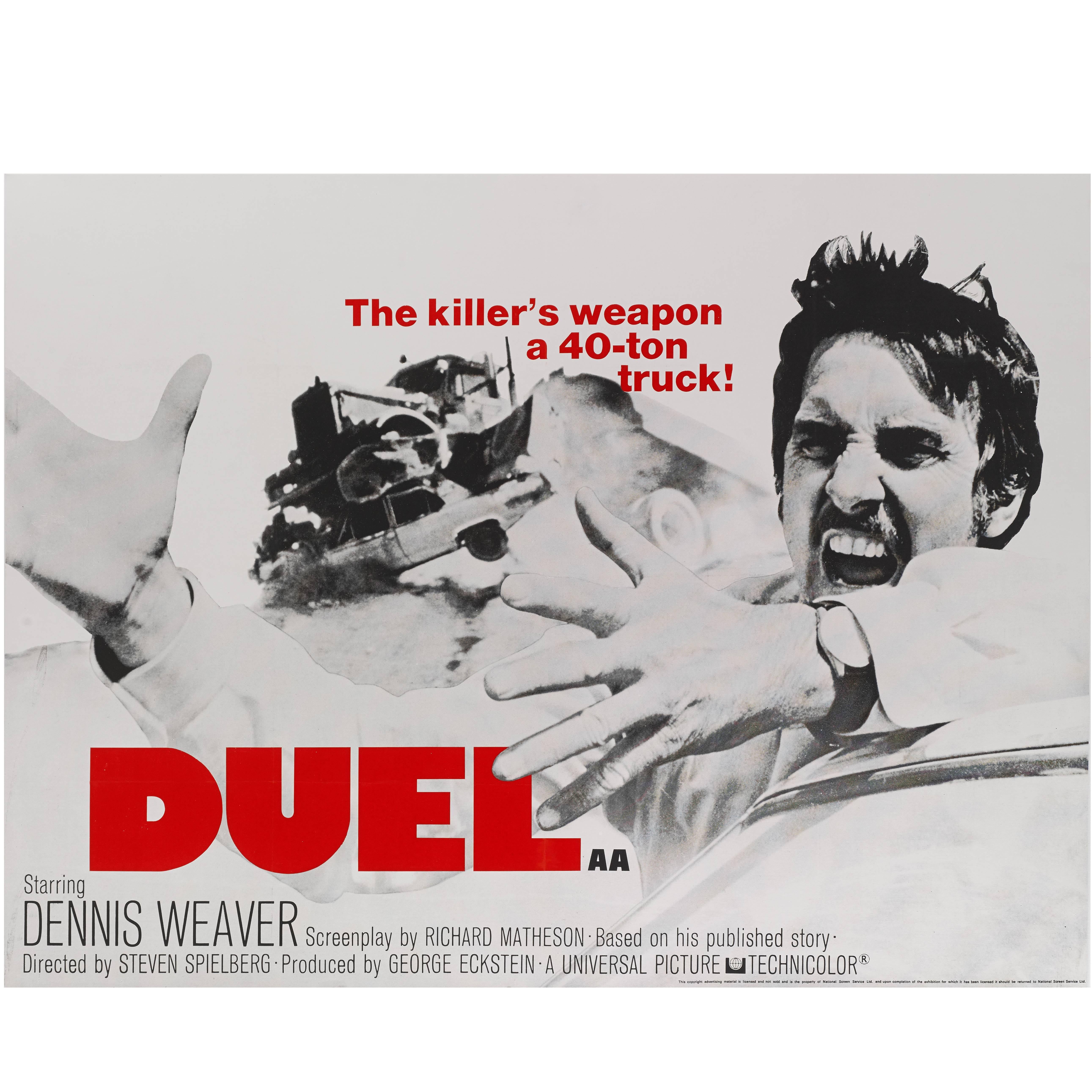 "Duel" Original British Movie Poster