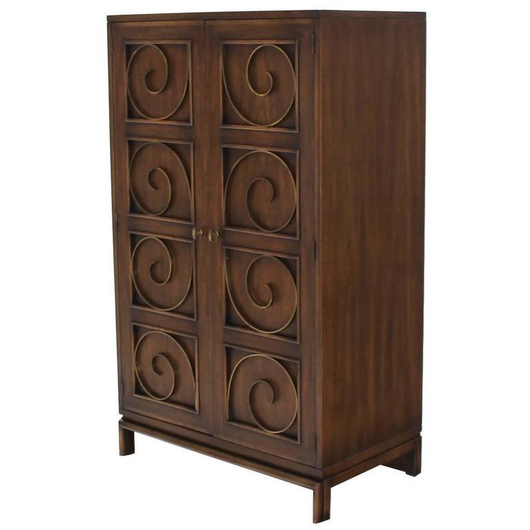 Solid Brass Scrolls Blanket Chest For Sale at 1stdibs
