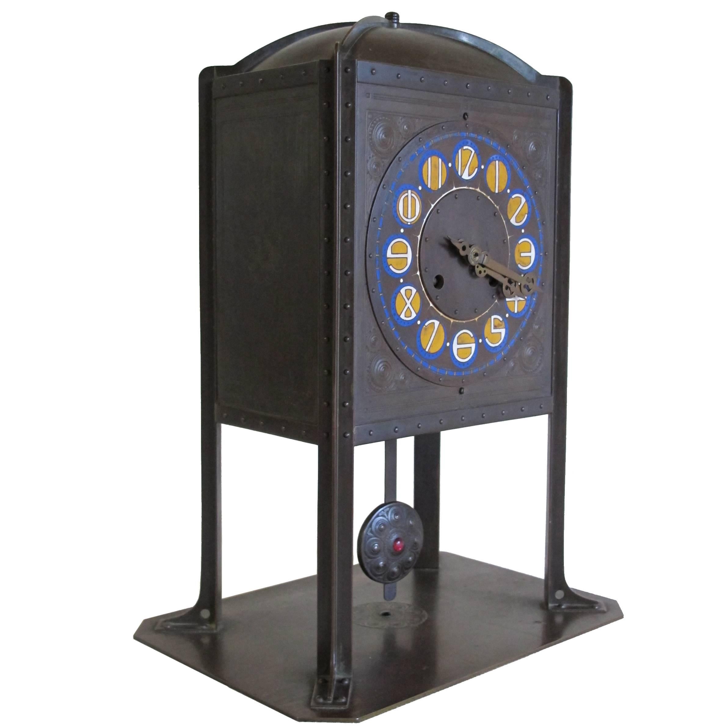 Amsterdam School Clock by J.C. Stoffels, Executed by Onder Den Sint-Maarten