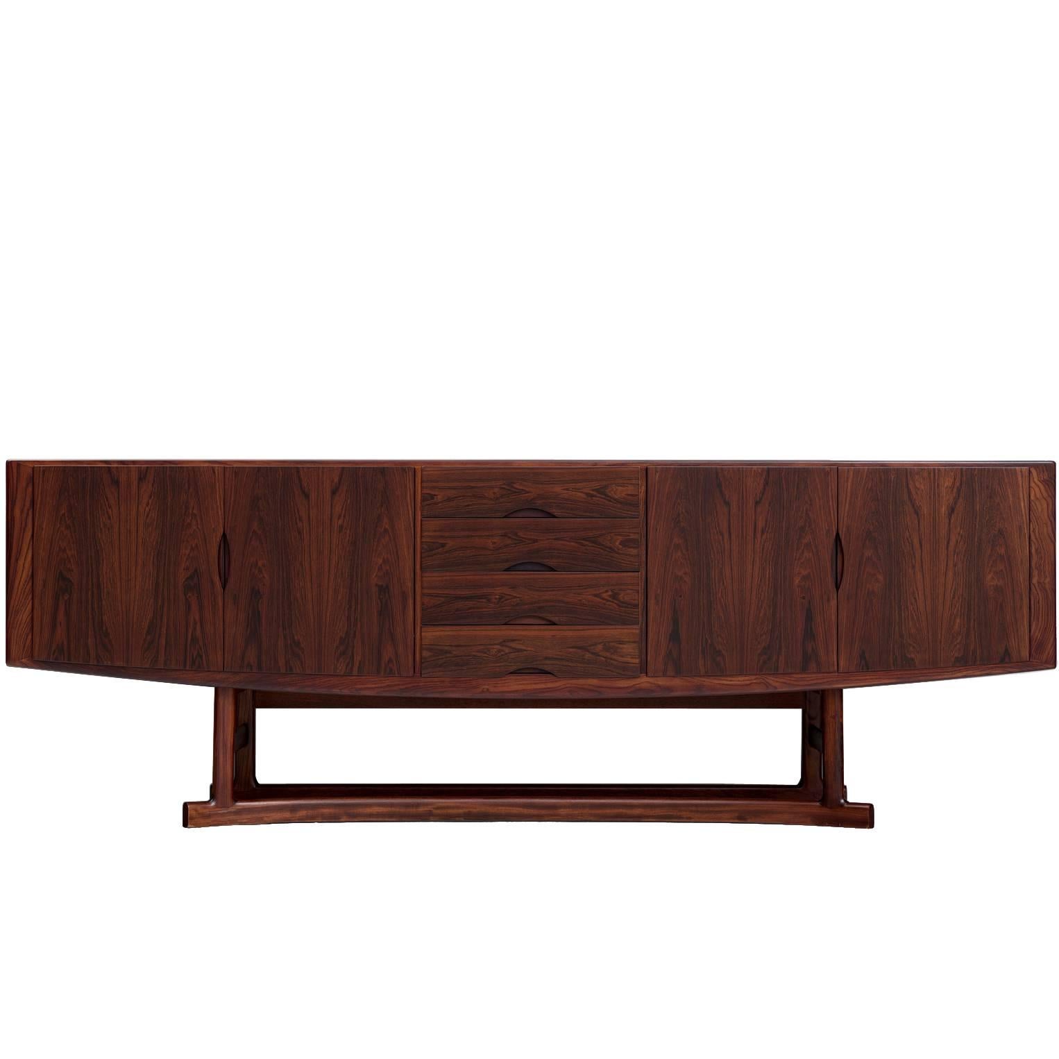 Johannes Andersen Rosewood Credenza for Hans Bech