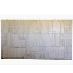 Exceptional Travertine Wall Panel by Nerone, 1976