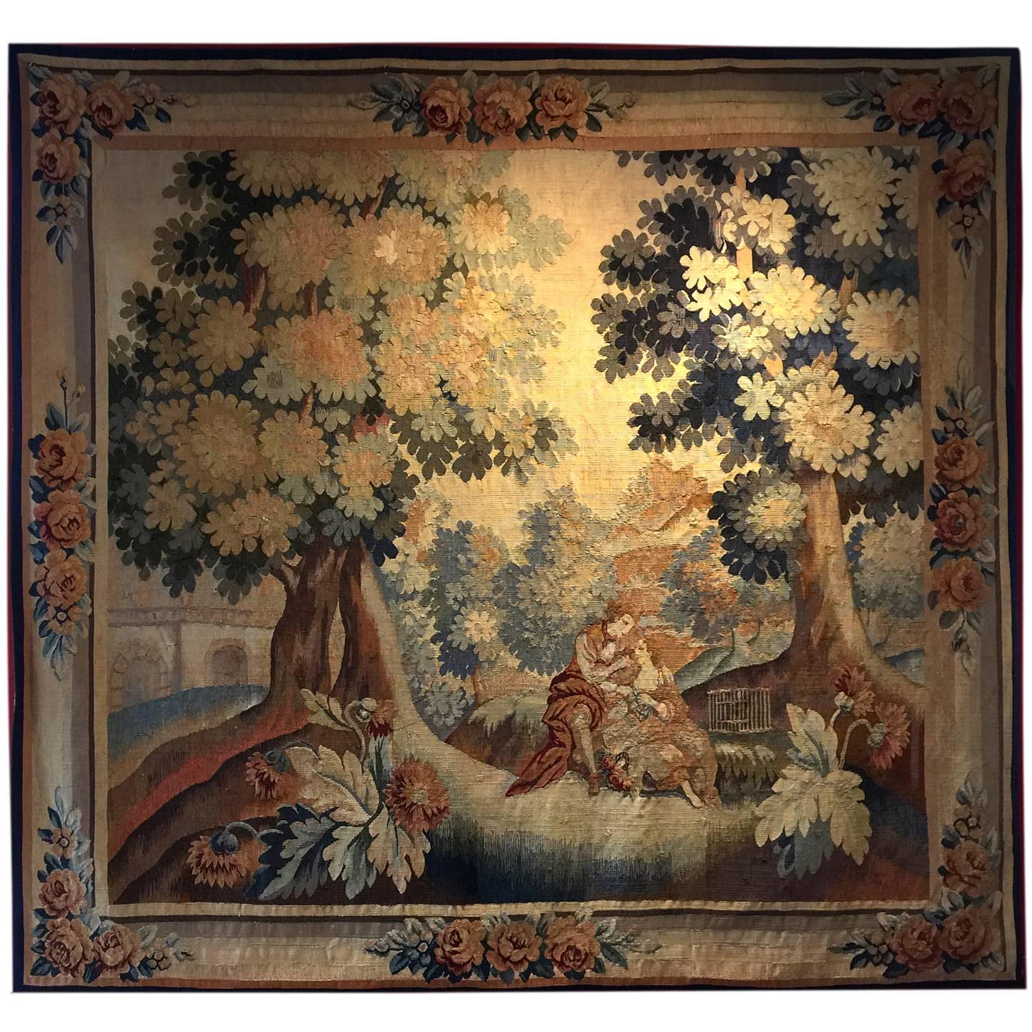 Antique Rugs, Tapestry Flemish Wall Decoration Object, Decorative rugs For Sale