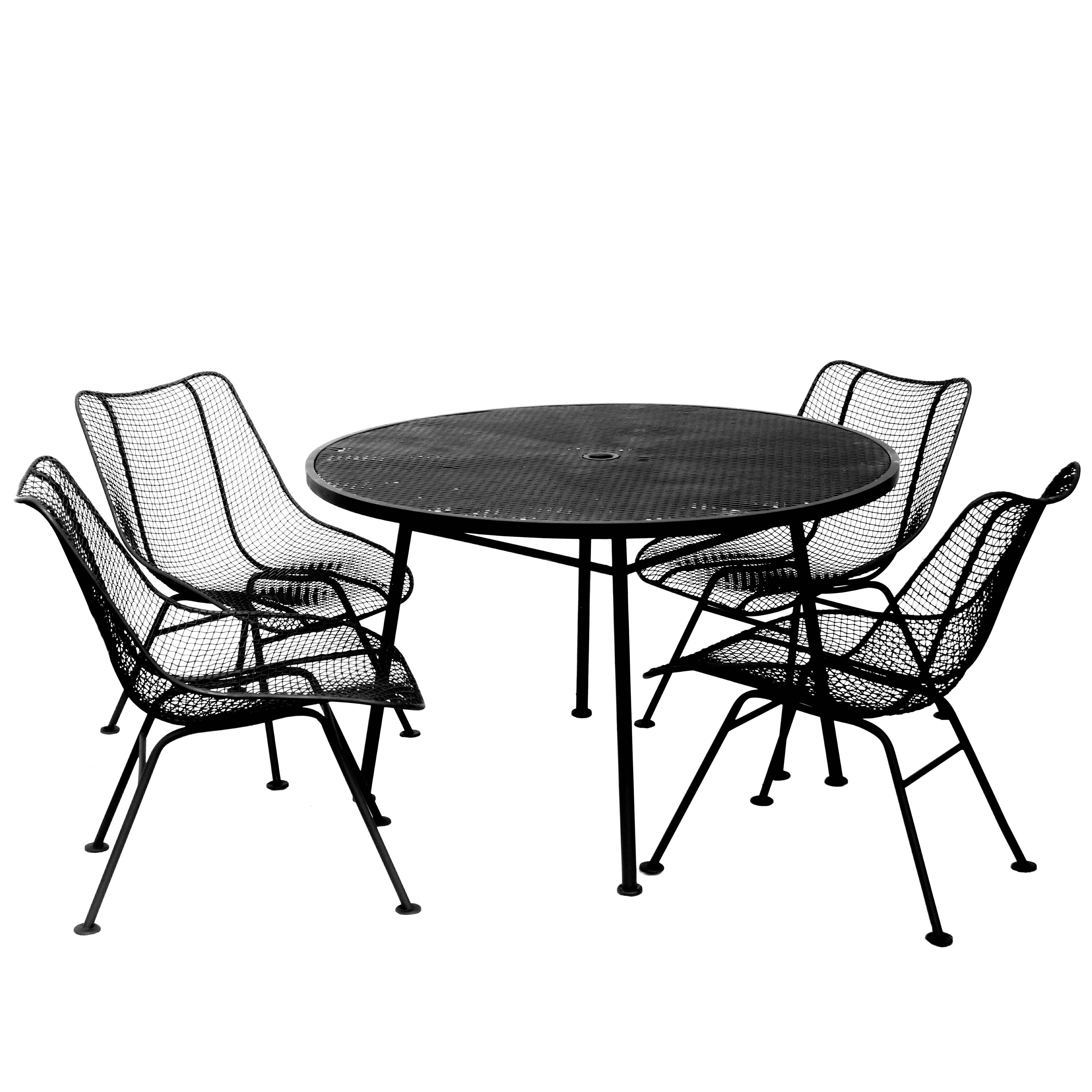 Russell Woodard Sculptura Outdoor Indoor Patio Dining Set Table Chairs