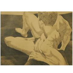 Paul Russell "Male Nude" Artist Proof Lithograph