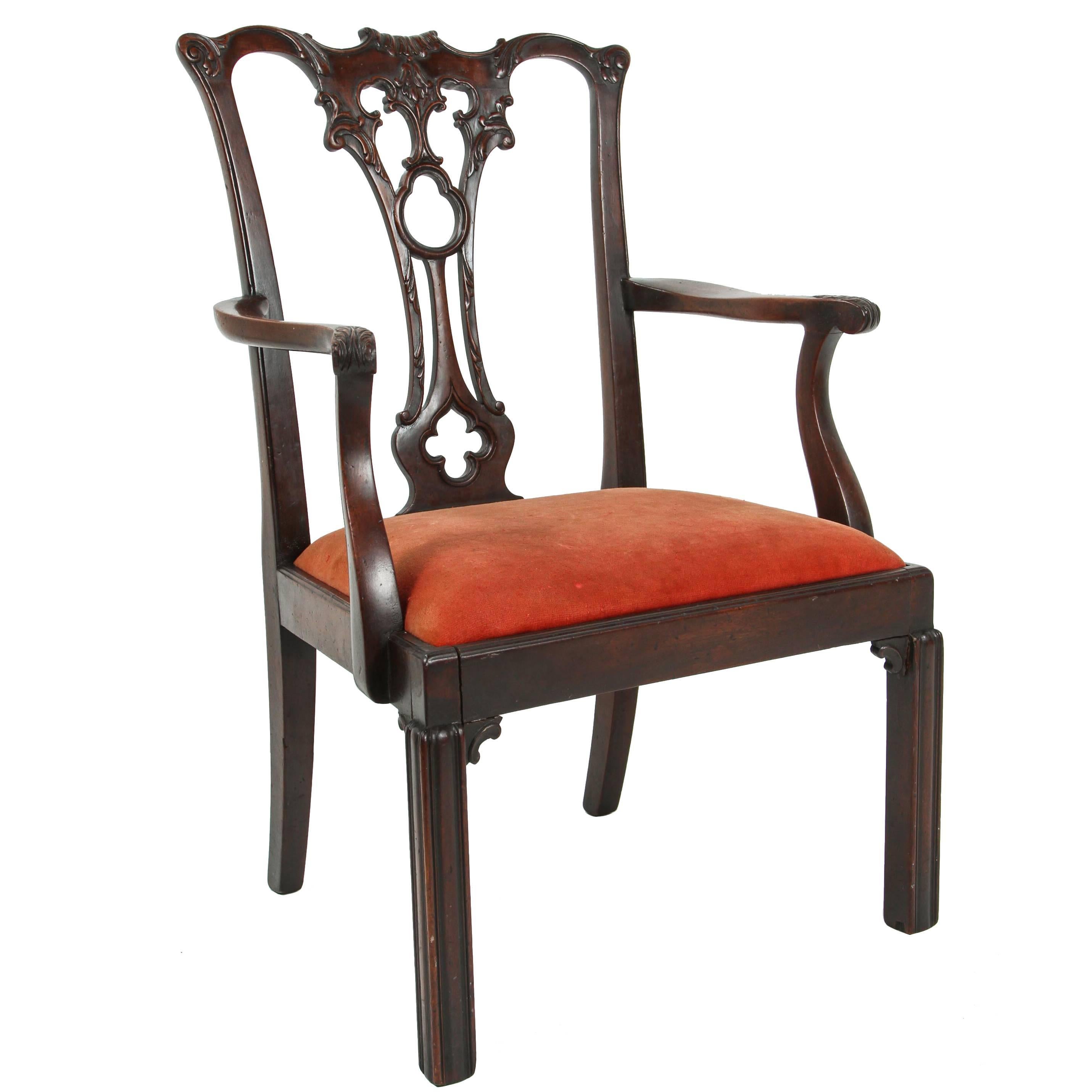 English Chippendale Style Mahogany Child's Chair