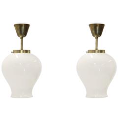 Pair of Ceiling Lights in Brass by Birger Dahl, 1960s 8