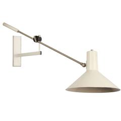 Lampada da parete articolata J.J.M. Hoogervorst del 1960 per Anvia
