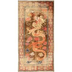 Antique Silk Dragon Chinese Rug