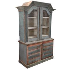 Turn of the Century Swedish Cabinet Scraped to Original Paint 1