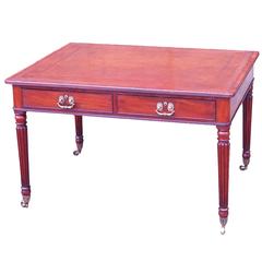 Antique Regency Mahogany Library Writing Table