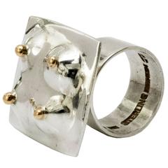 Scandinavian Modern Sterling Silver Ring by Ove Bohlin, 1971