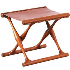 Poul Hundevad “Gold Hill” Teak Folding Stool for Vamdrup 1