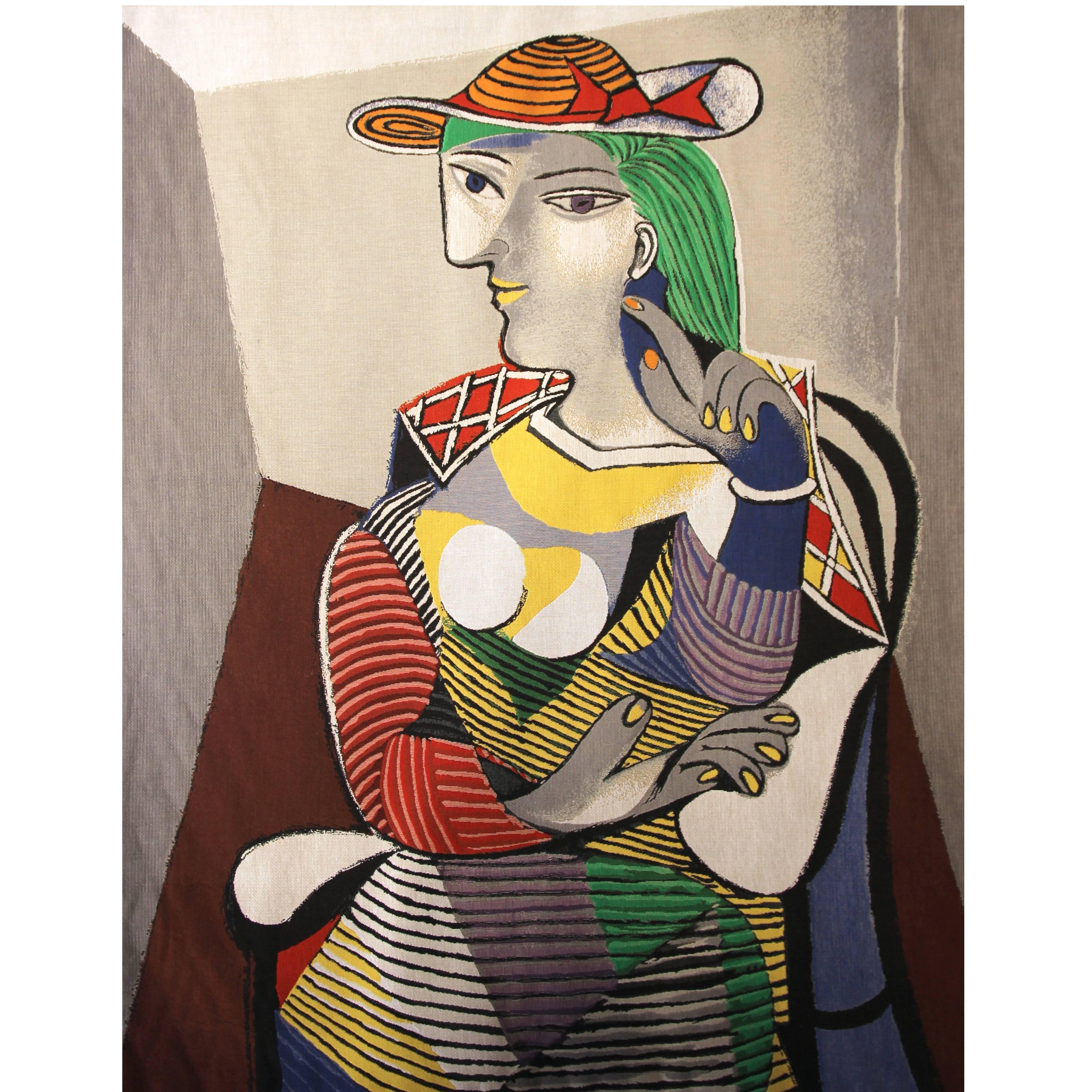 After Pablo Picasso, "Portrait de Marie Thérèse, 1937" Tapestry