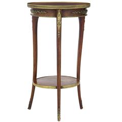 19th Century French Mahogany and Brass Occasional Table