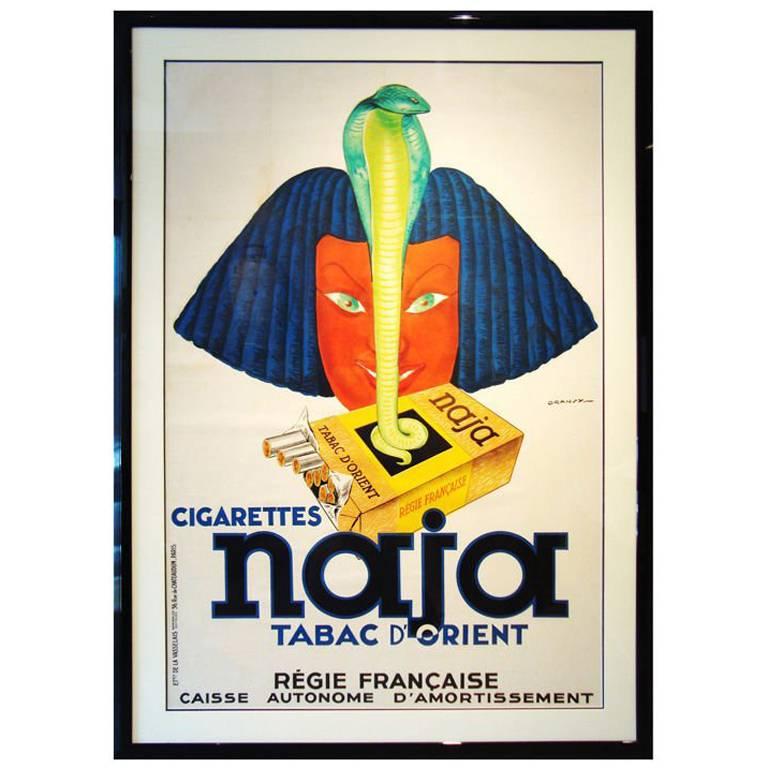 Rare Large Jules Isnard French Deco Silkscreen Poster For Sale