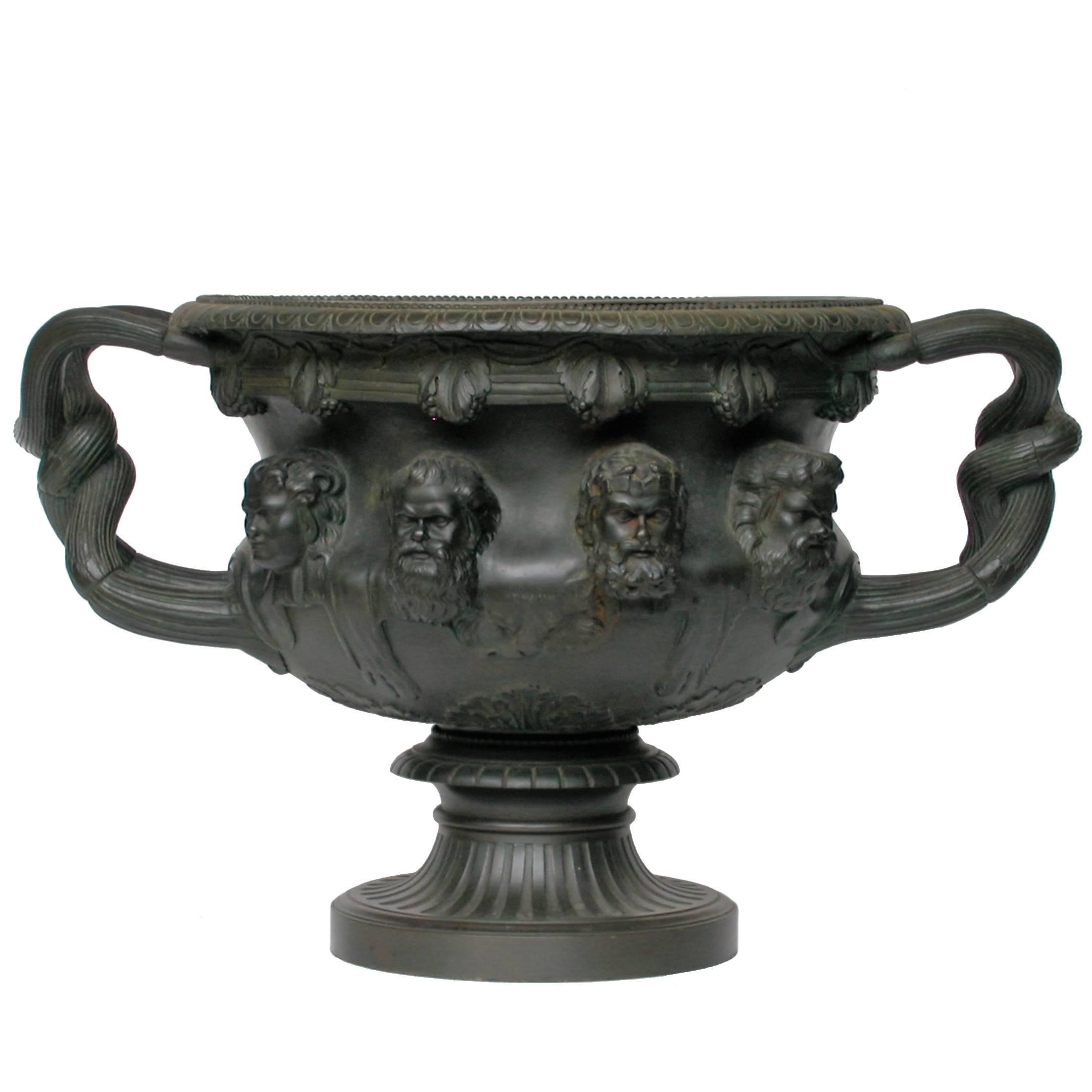 Monumental, Antic Warwick Vase in Bronze For Sale