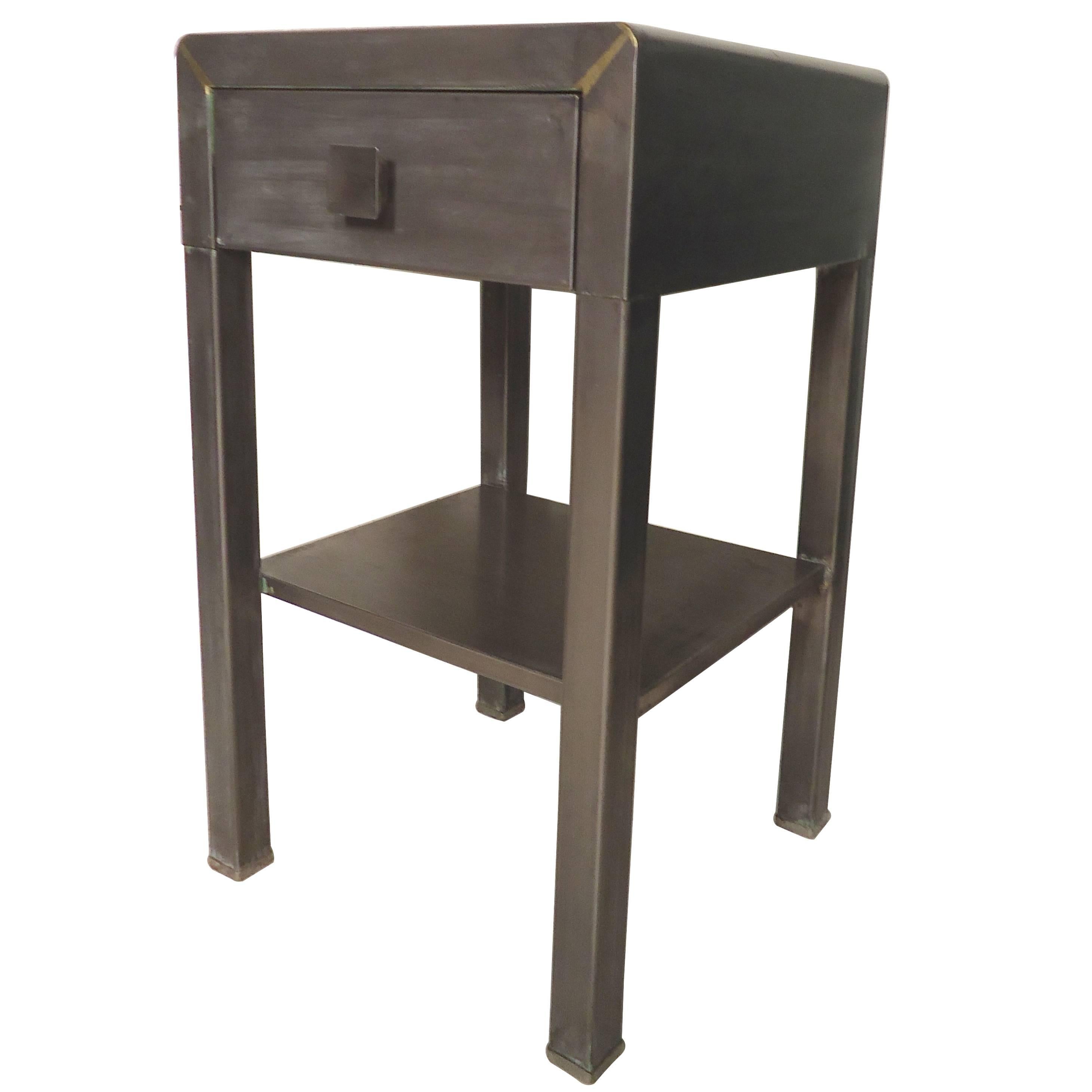 Side Table by Simmons with Industrial Style Finish