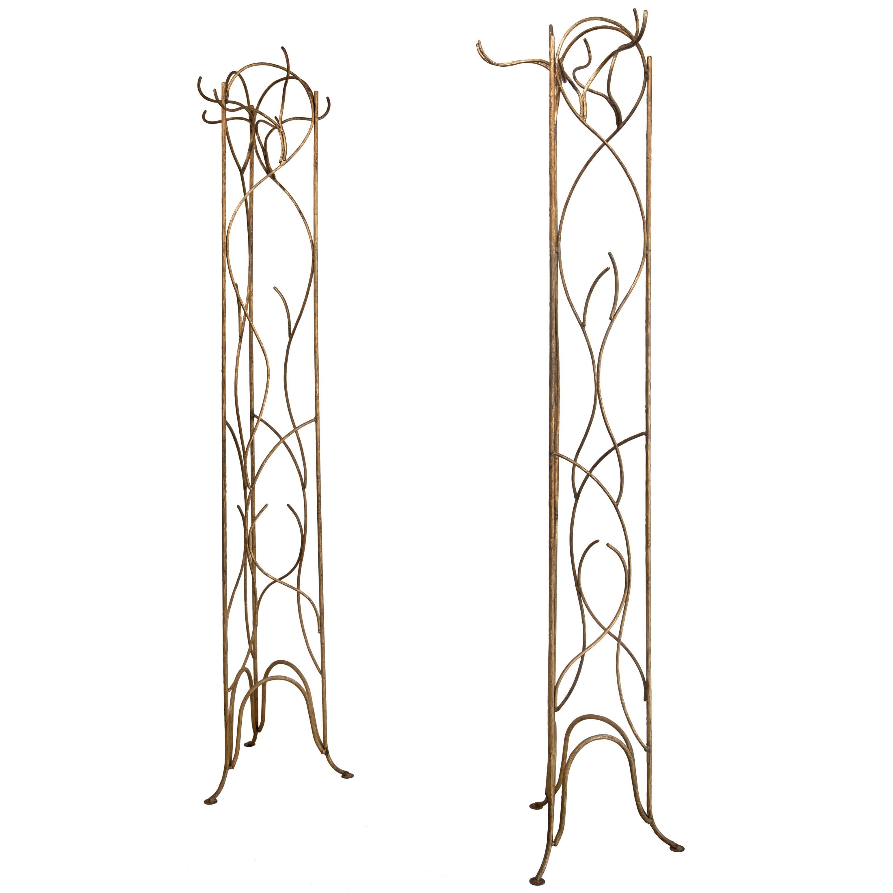 Vintage Gold Leafed and Wrought Iron Store Displays For Sale