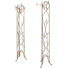 Vintage Gold Leafed and Wrought Iron Store Displays