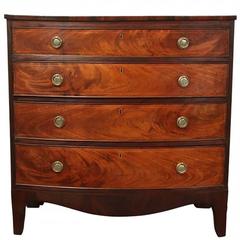 Late George III Mahogany Bow Front Chest of Drawers