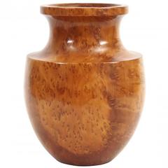Artist Made Burl Wood Turned Vase