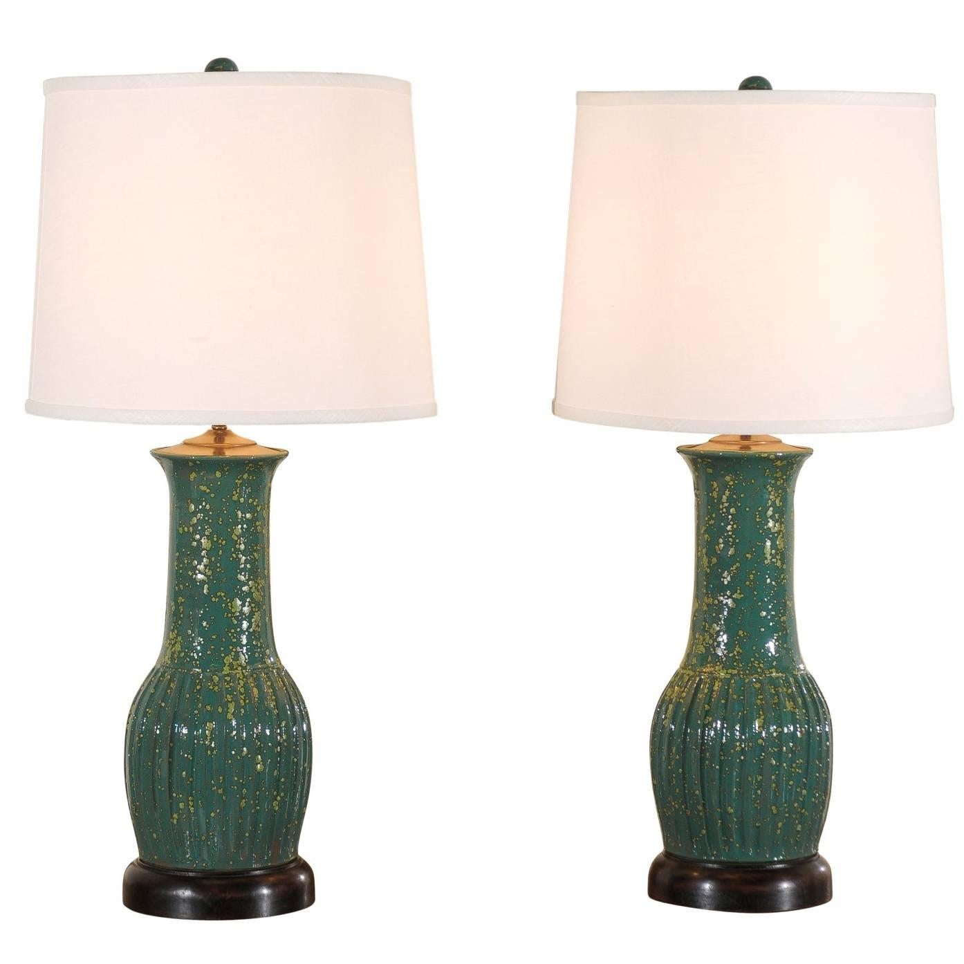 Pair of Charlie West Lamps For Sale