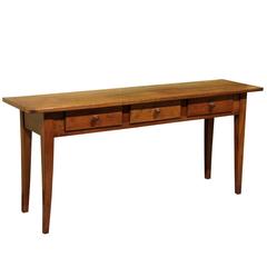 Mid-Century Cherry and Ash French Server/ Sofa Table