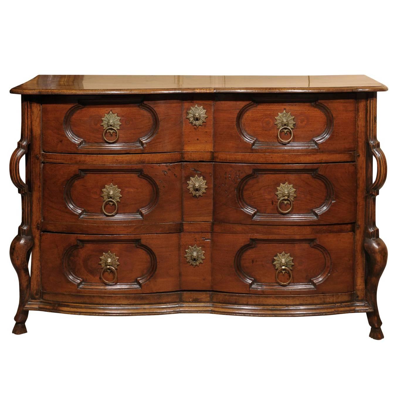 18th Century French Louis XIV Style Walnut Commode