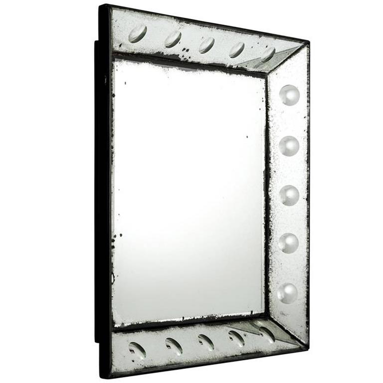 Valencia Mirror Square in Antique Mirror Glass For Sale at 1stDibs