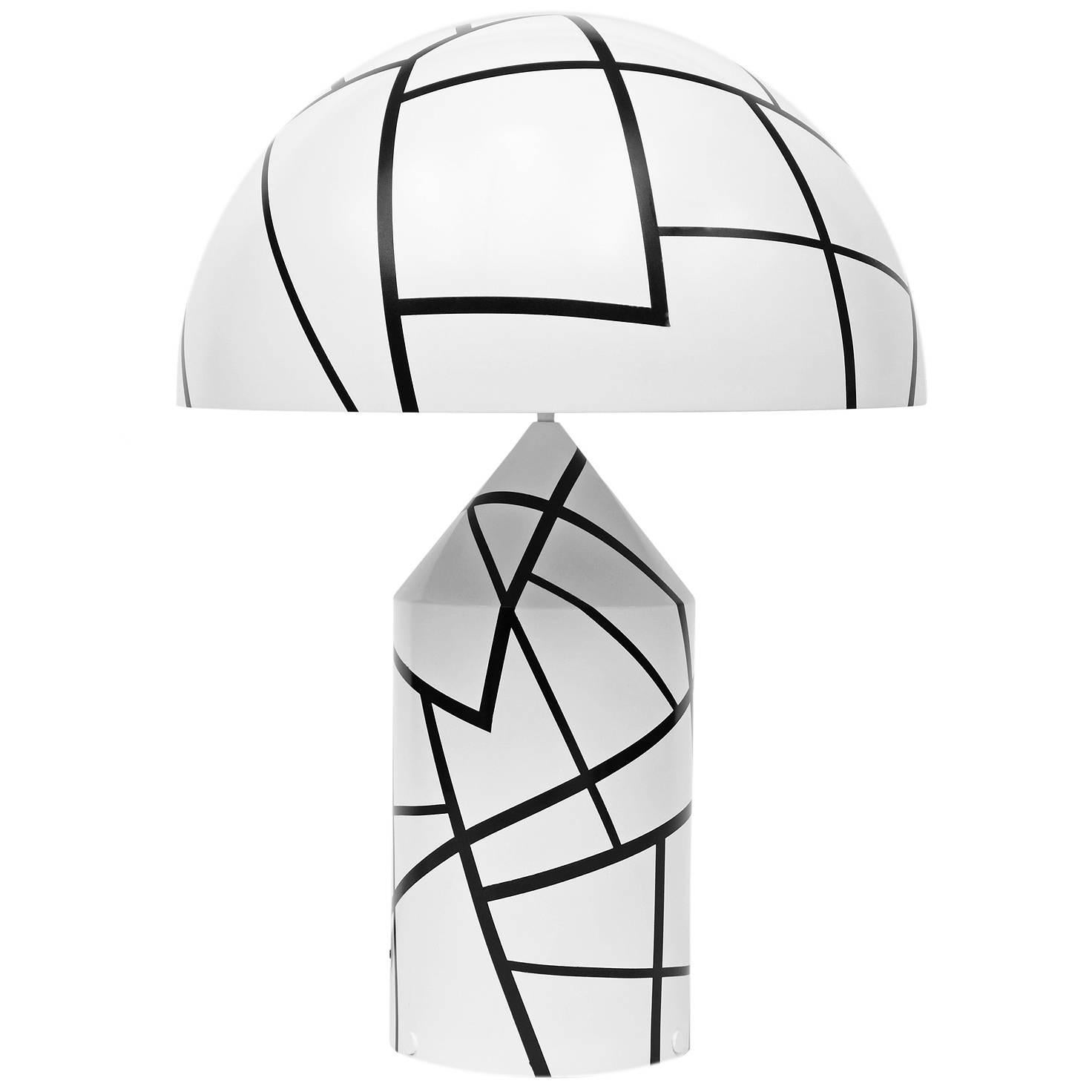 1980s Bespoke Op Art Atollo Table Lamp by Vico Magistretti for Oluce