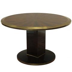 Custom Round Rosewood Moderne Club Height Cocktail Table 5