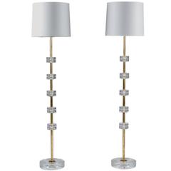 Pair of Rare Floor Lamps by Carl Fagerlund for Orrefors 2