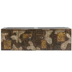Rare Paul Evans Patchwork Wall-Hanging Cabinet, 1968 2