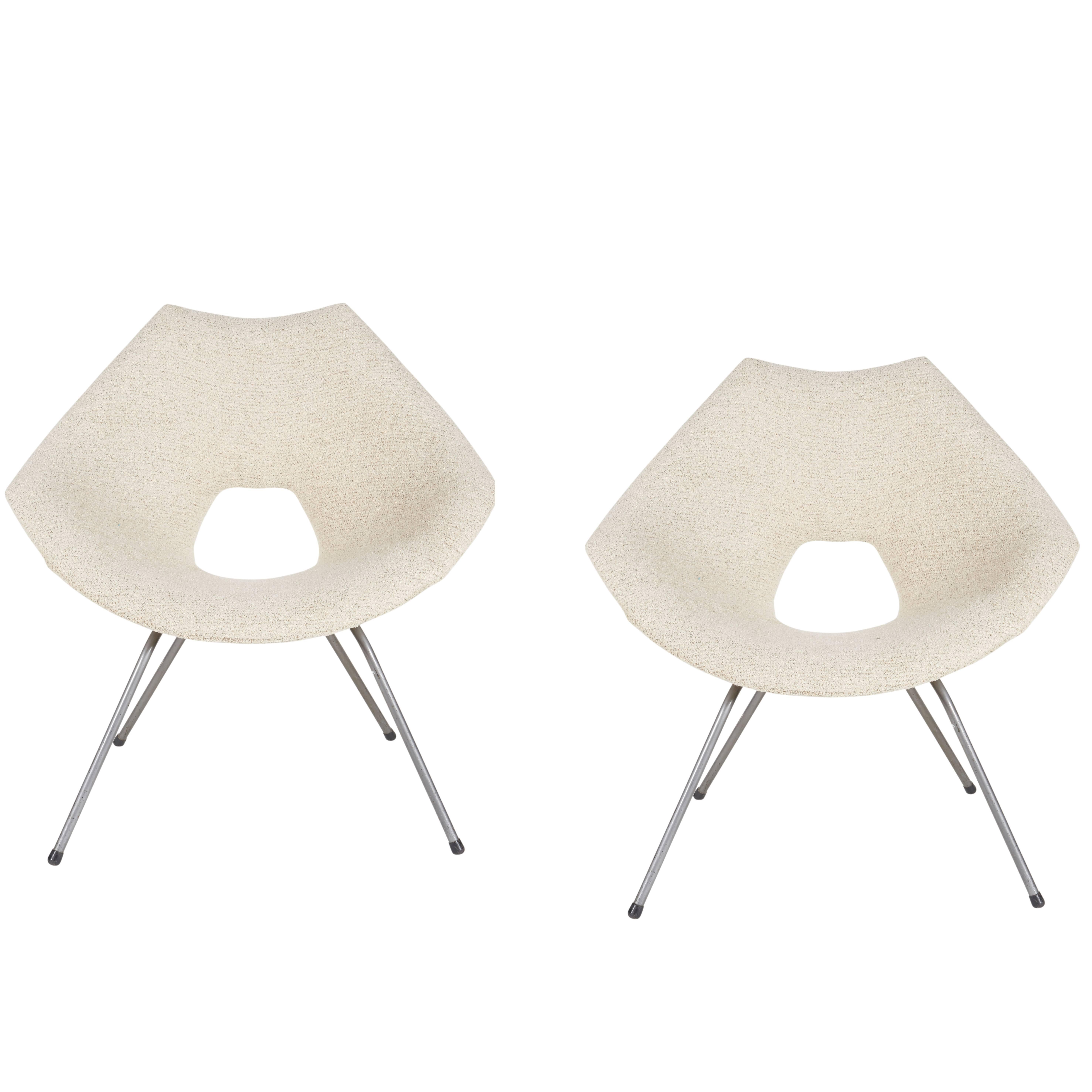 Pair of Sculptural Midcentury Italian Chairs by Augusto Bozzi