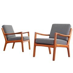 Pair of Teak Easy Chair by Ole Wanscher Senator for France 
Son