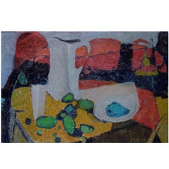 Modernist Composition, Dated 1954-1957, Oil on Board